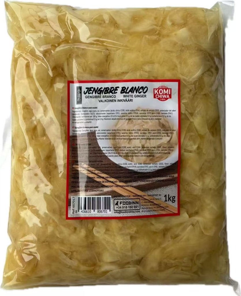 Gengibre blanco komichiwa C/ 10p*1.5kg 白色生姜片
