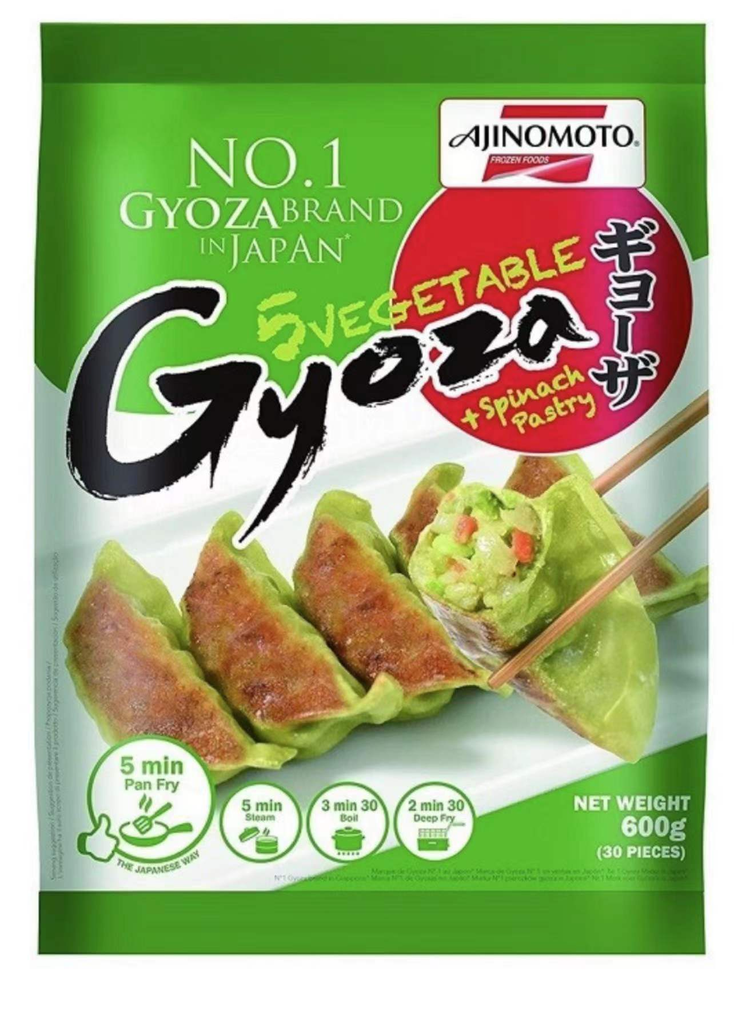 Gyoza Ajinomoto Verdura C/10*20G*30P/绿皮蔬菜饺子